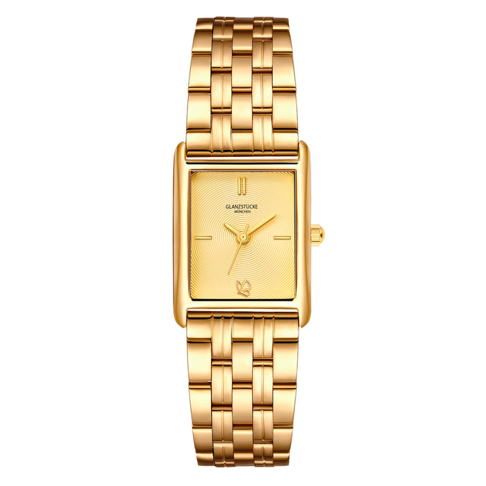Damen Uhr Haidhausen champagner mit Edelstahl-Armband gold
