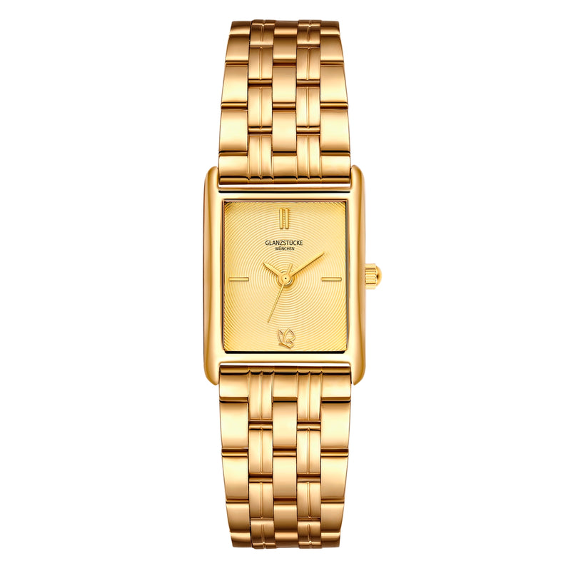 Damen Uhr Haidhausen champagner mit Edelstahl-Armband gold