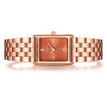 Damen Uhr Haidhausen braun mit Edelstahl-Armband gold