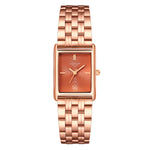 Damen Uhr Haidhausen braun mit Edelstahl-Armband gold