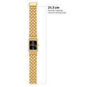 Damen Uhr Haidhausen schwarz mit Edelstahl-Armband gold