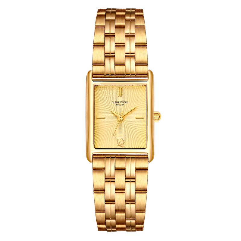 Damen Uhr Haidhausen champagner mit Edelstahl-Armband gold