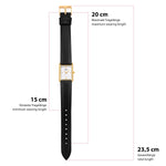 Damen Uhr Haidhausen weiß mit Leder-Armband schwarz
