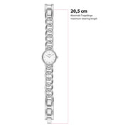Damen Uhr Ludwigvorstadt weiß mit Edelstahl-Armband silber