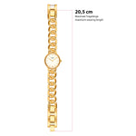 Damen Uhr Ludwigvorstadt weiß mit Edelstahl-Armband gold