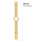 Damen Uhr Ludwigvorstadt weiß mit Edelstahl-Armband gold