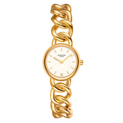 Damen Uhr Ludwigvorstadt weiß mit Edelstahl-Armband gold
