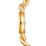 Damen Uhr Ludwigvorstadt schwarz mit Edelstahl-Armband gold