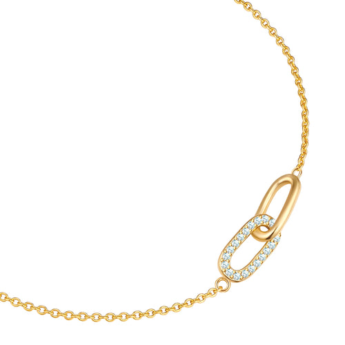Armband gold verschlungen mit Zirkonia