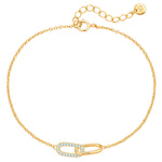 Armband gold verschlungen mit Zirkonia