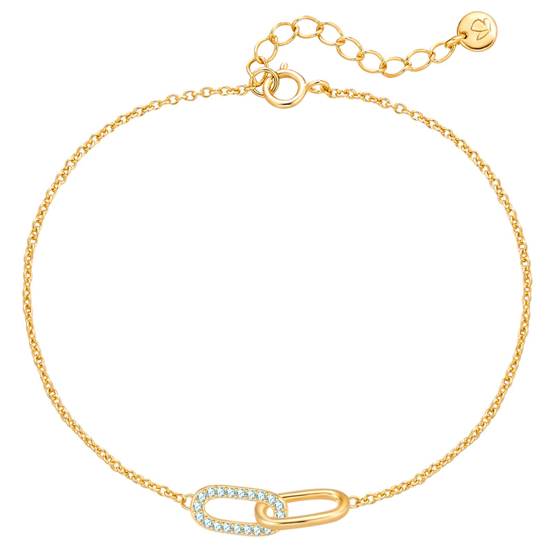 Armband gold verschlungen mit Zirkonia