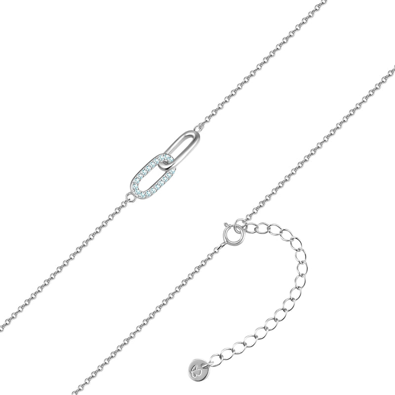 Halskette verschlungen mit Zirkonia