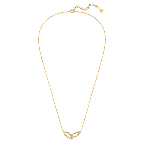 Halskette gold verschlungen mit Zirkonia