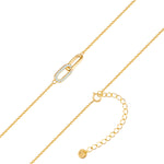 Halskette gold verschlungen mit Zirkonia