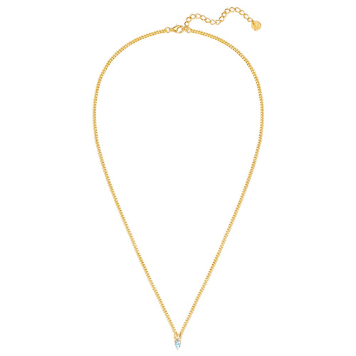 Panzerkette gold mit Zirkonia-Anhänger