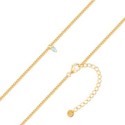 Panzerkette gold mit Zirkonia-Anhänger