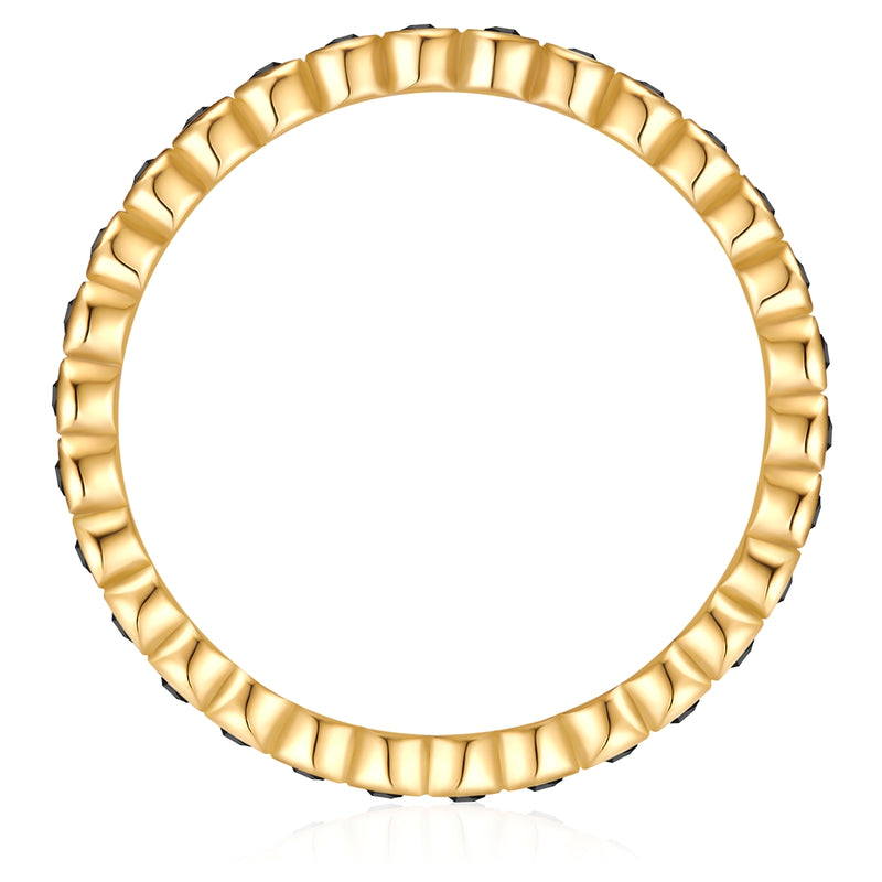 Ring gold Zirkonia schwarz
