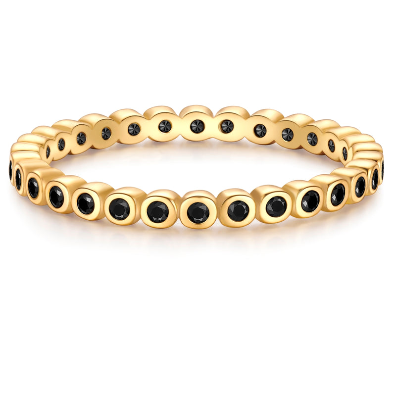 Ring gold Zirkonia schwarz