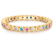 Ring gold Zirkonia multicolor