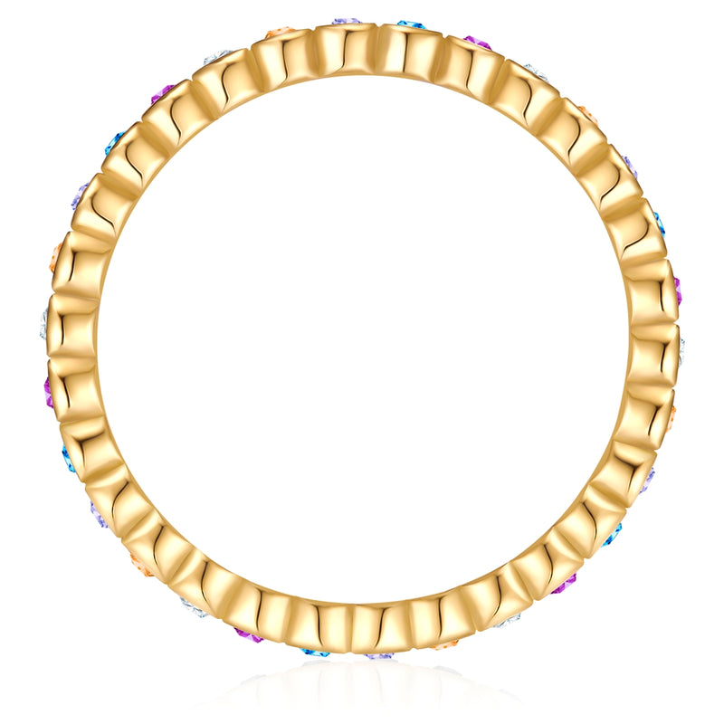 Ring gold Zirkonia multicolor