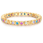 Ring gold Zirkonia multicolor