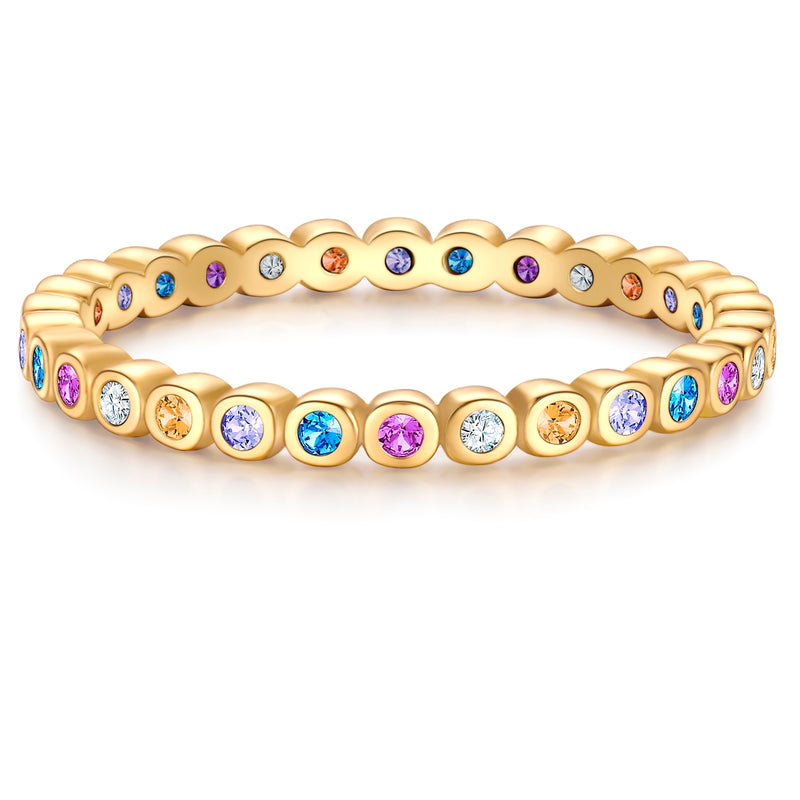 Ring gold Zirkonia multicolor