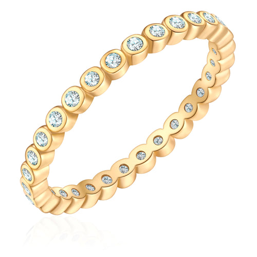 Steckring gold Zirkonia