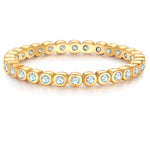 Steckring gold Zirkonia