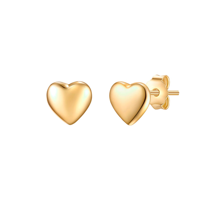Goldene Herz-Ohrstecker