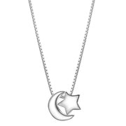 Kette mit Anhänger Mond/Sterne