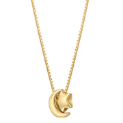 Kette mit Anhänger Mond & Sterne gold