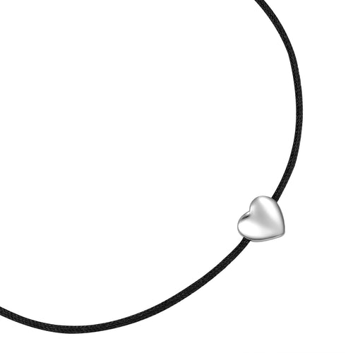 Textil-Armband mit Herz-Anhänger