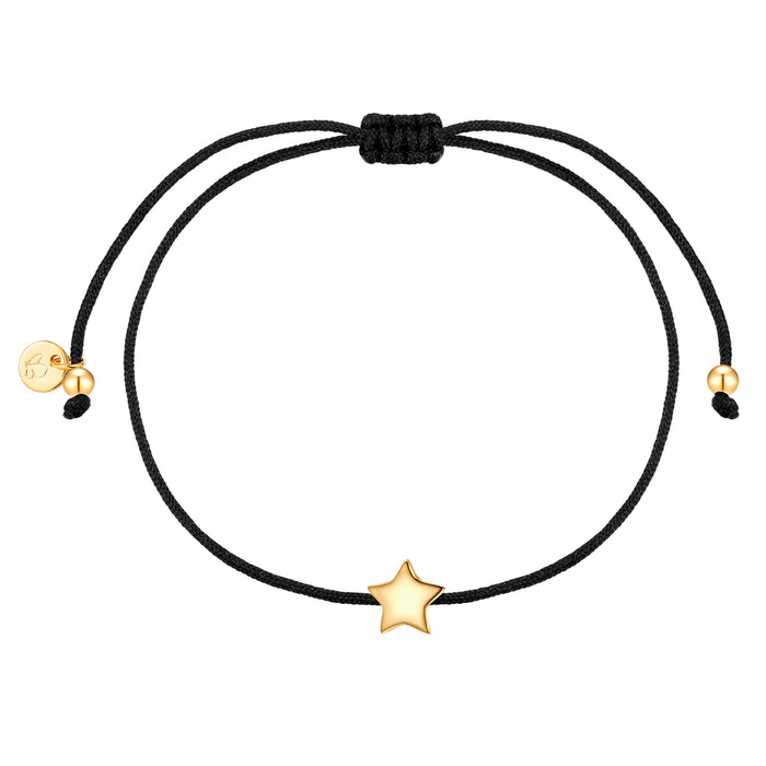 Textil-Armband mit Stern-Anhänger gold