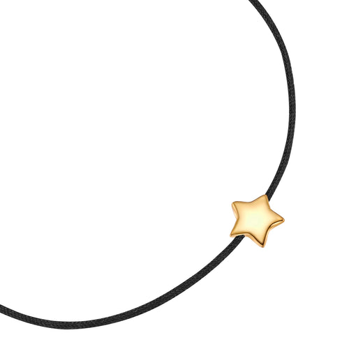 Textil-Armband mit Stern-Anhänger gold