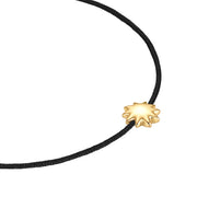 Textil-Armband mit Sonnen-Anhänger gold
