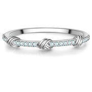 Ring Knoten Zirkonia silber