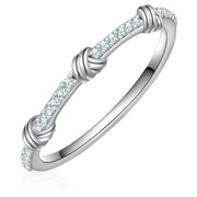 Ring Knoten Zirkonia silber