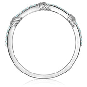 Ring Knoten Zirkonia silber