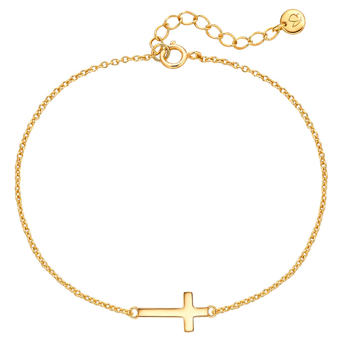 Kreuzarmband gold