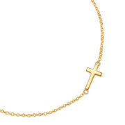 Kreuzarmband gold