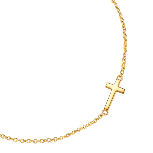 Kreuzarmband gold