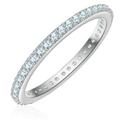Steckring silber mit Zirkonia