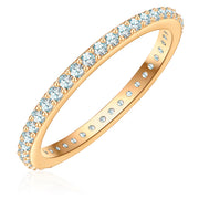 Steckring gold mit Zirkonia