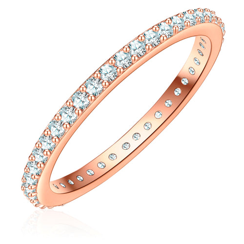 Steckring roségold mit Zirkonia