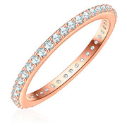 Steckring roségold mit Zirkonia
