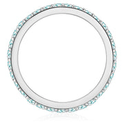 Breiter Steckring silber mit Zirkonia
