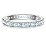 Breiter Steckring silber mit Zirkonia