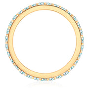 Breiter Steckring gold mit Zirkonia