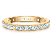 Breiter Steckring gold mit Zirkonia