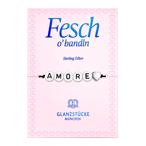 Textil-Armband schwarz AMORE